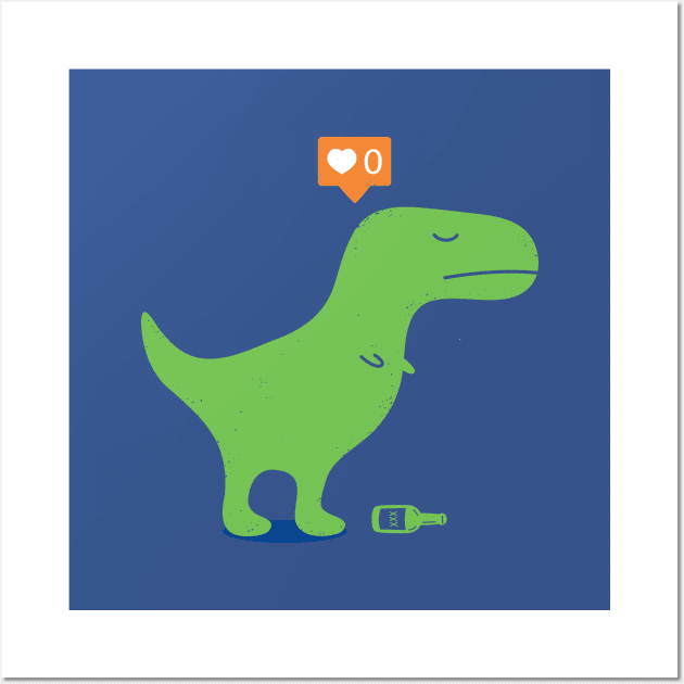 Loner Dino Wall Art by Paagal